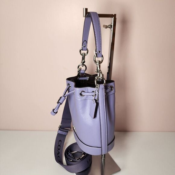 NWT Coach Mini Bucket Bag CR144 Silver Light Violet - Picture 6 of 7